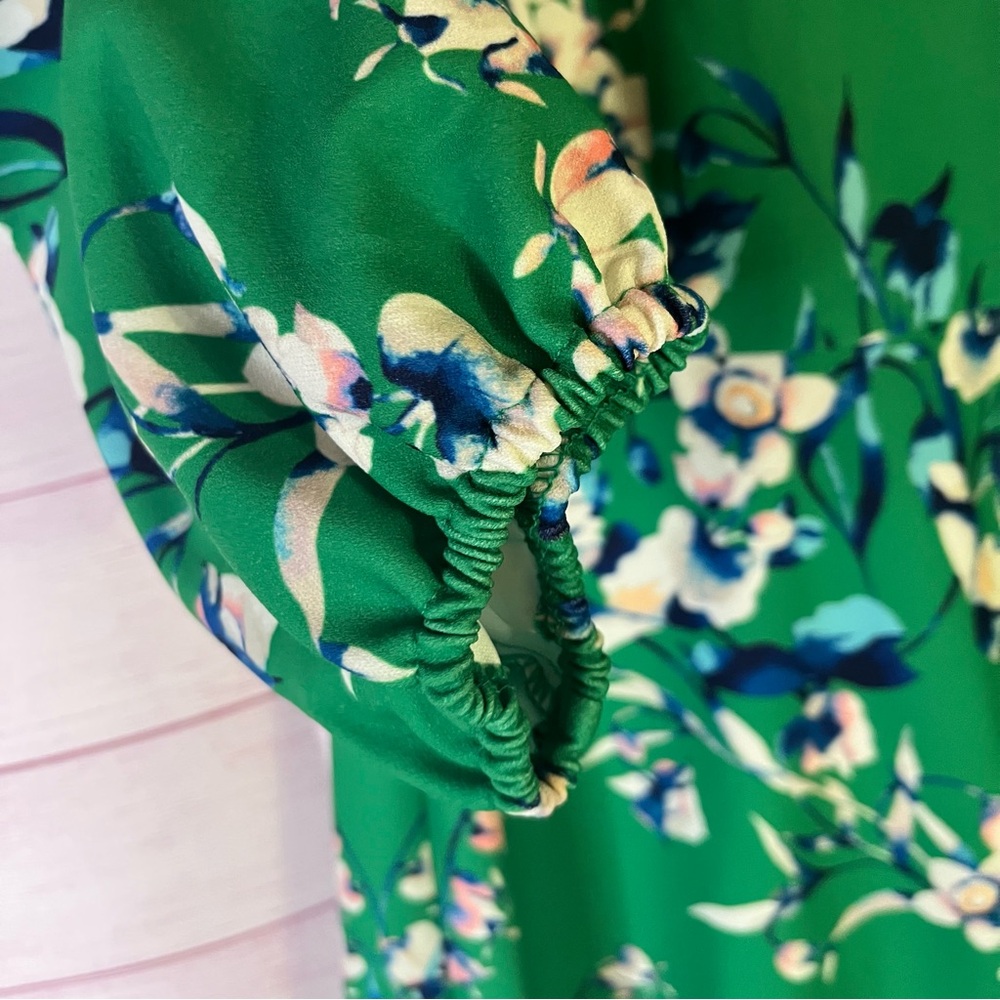 Eliza J‎ Green Floral Dress Size 8 - Picture 5 of 9